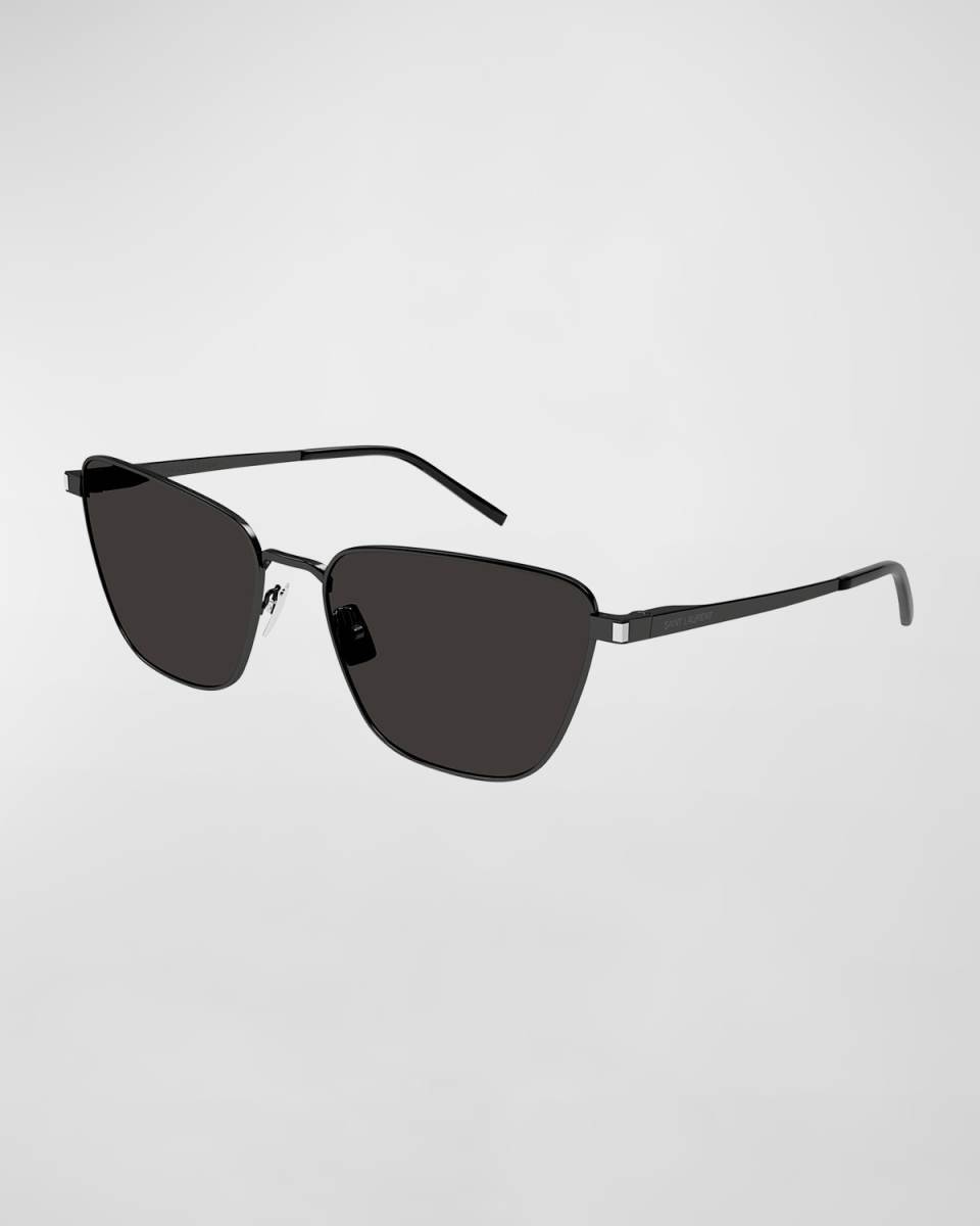 Oversized Metal Cat-Eye Sunglasses